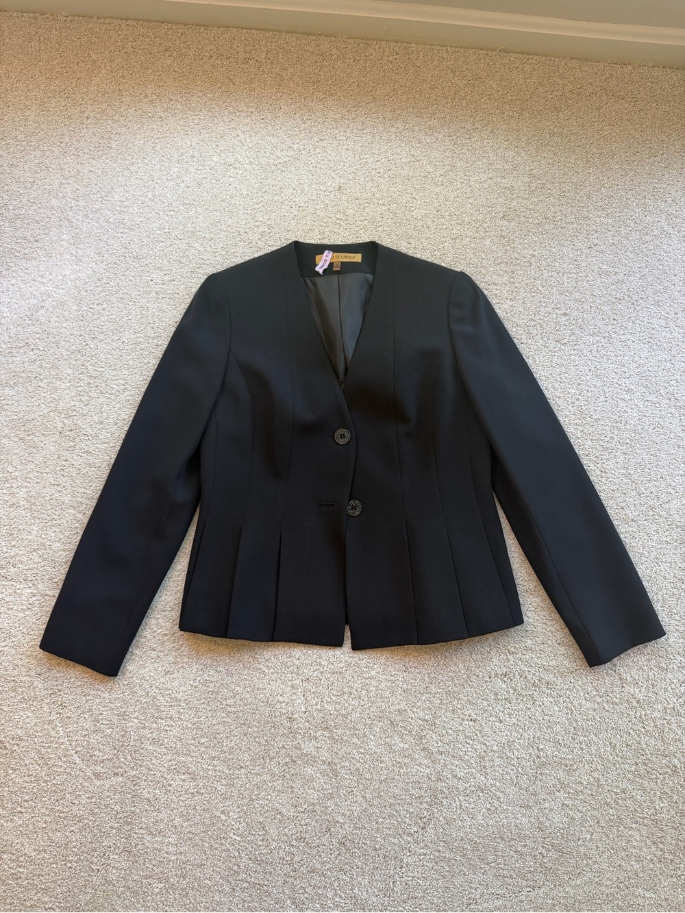 Nipon Boutique Black Two-Button Tailored Blazer